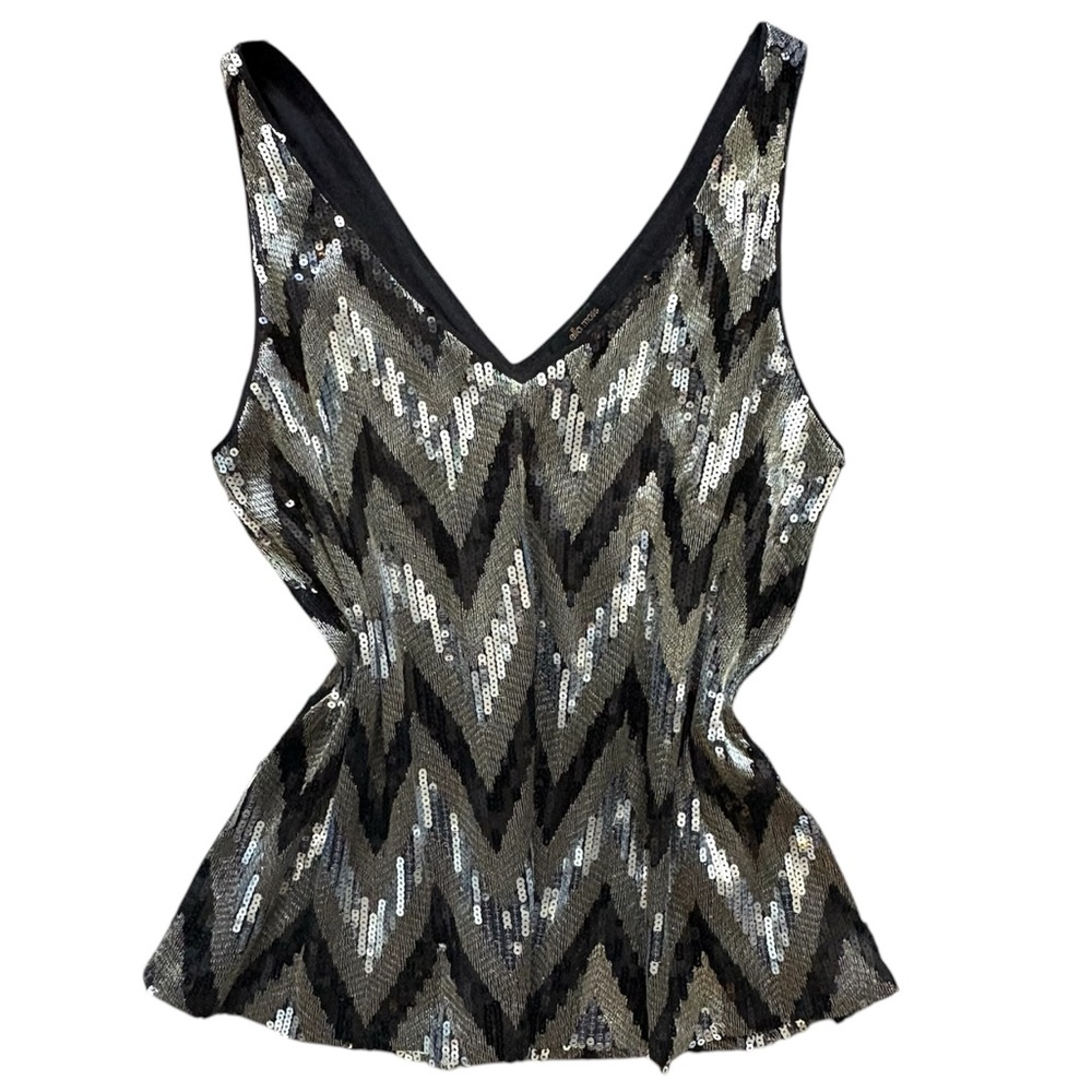 Sequin Chevron Patterned Top